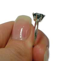 ring with pushed in prongs